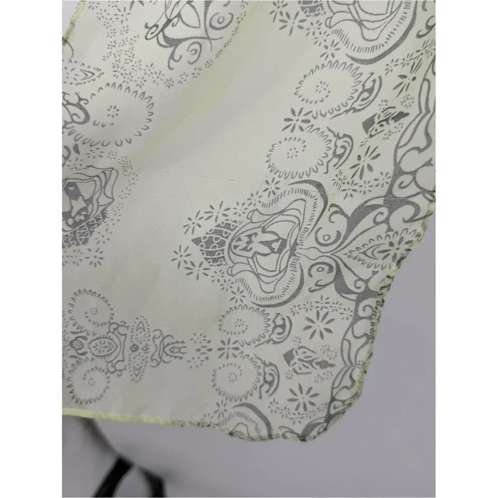 Unbranded Light Green Sheer Paisley Medallion Long Scarf Accessory Wrap Shawl